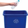 Global Industrial Rectangle Recycling Blue, Plastic 261902RBL